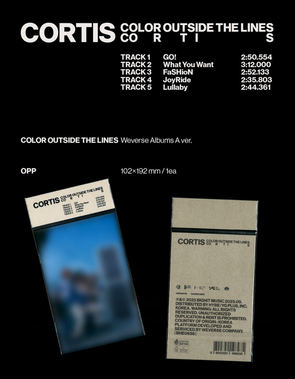 CORTIS - COLOR OUTSIDE THE LINES (WEVERSE ALBUMS VER.) Nolae