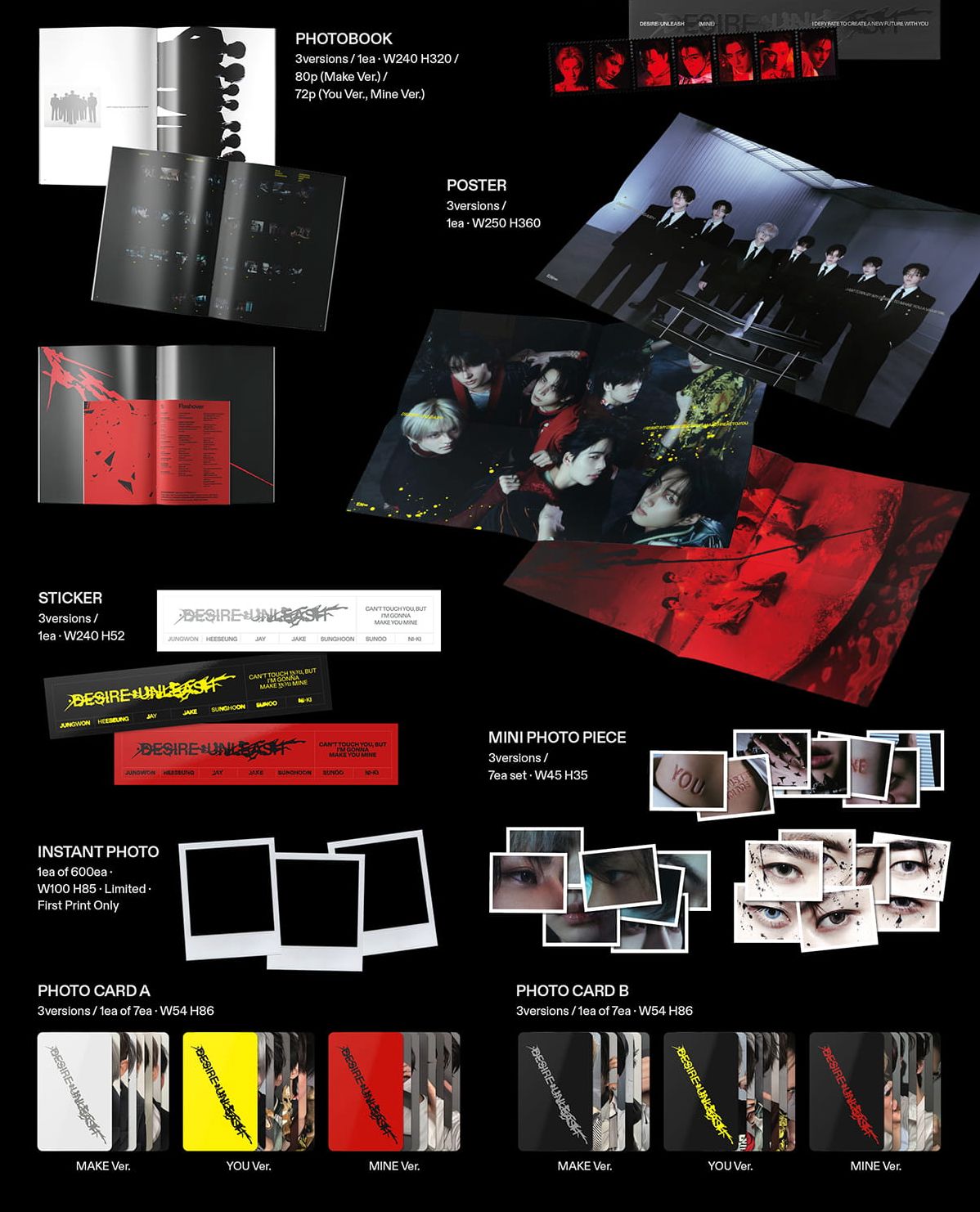ENHYPEN - DESIRE : UNLEASH + BDM Photocard Nolae