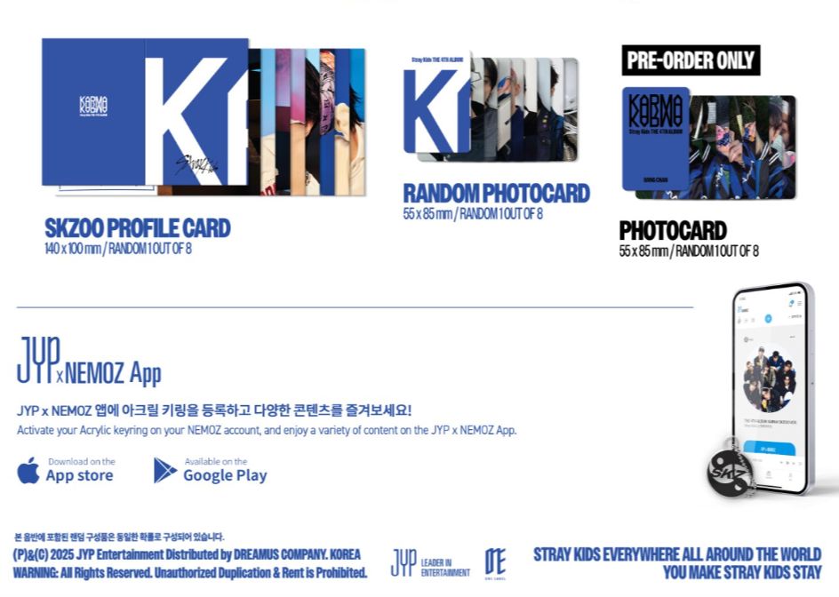 STRAY KIDS - KARMA (SKZOO VER.) + FANS SHOP Photocard Nolae