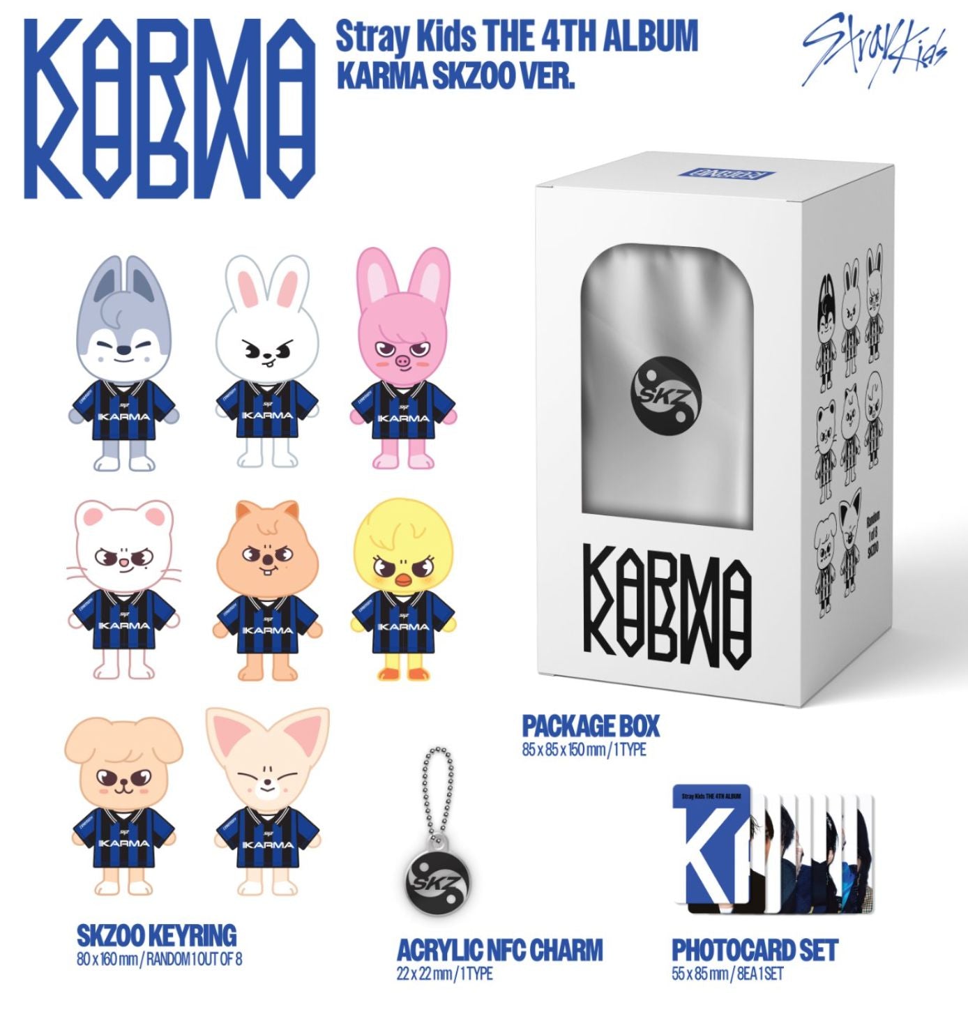 STRAY KIDS - KARMA (SKZOO VER.) + FANS SHOP Photocard Nolae
