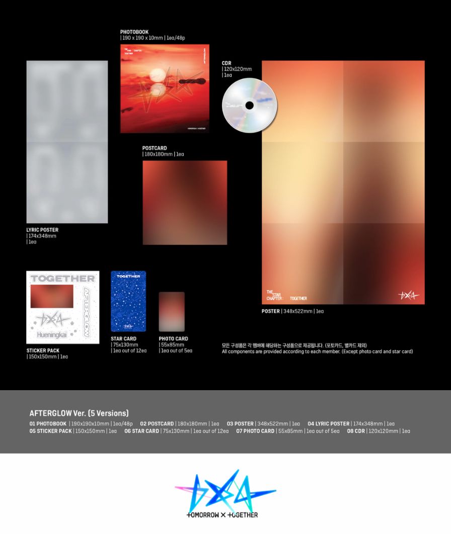 TXT - THE STAR CHAPTER: TOGETHER (AFTERGLOW VER.) + Weverse Gift Nolae