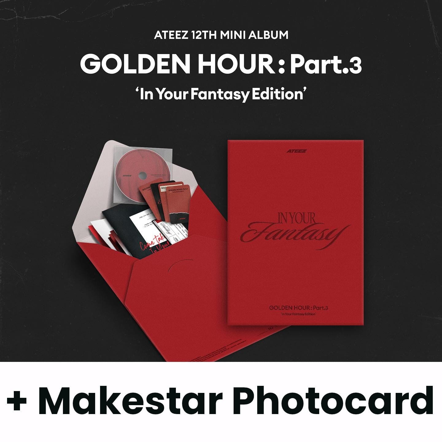 ATEEZ - GOLDEN HOUR : PART.3 (IN YOUR FANTASY EDITION) (LIMITED FANTASY VER.) + Makestar Photocard Nolae
