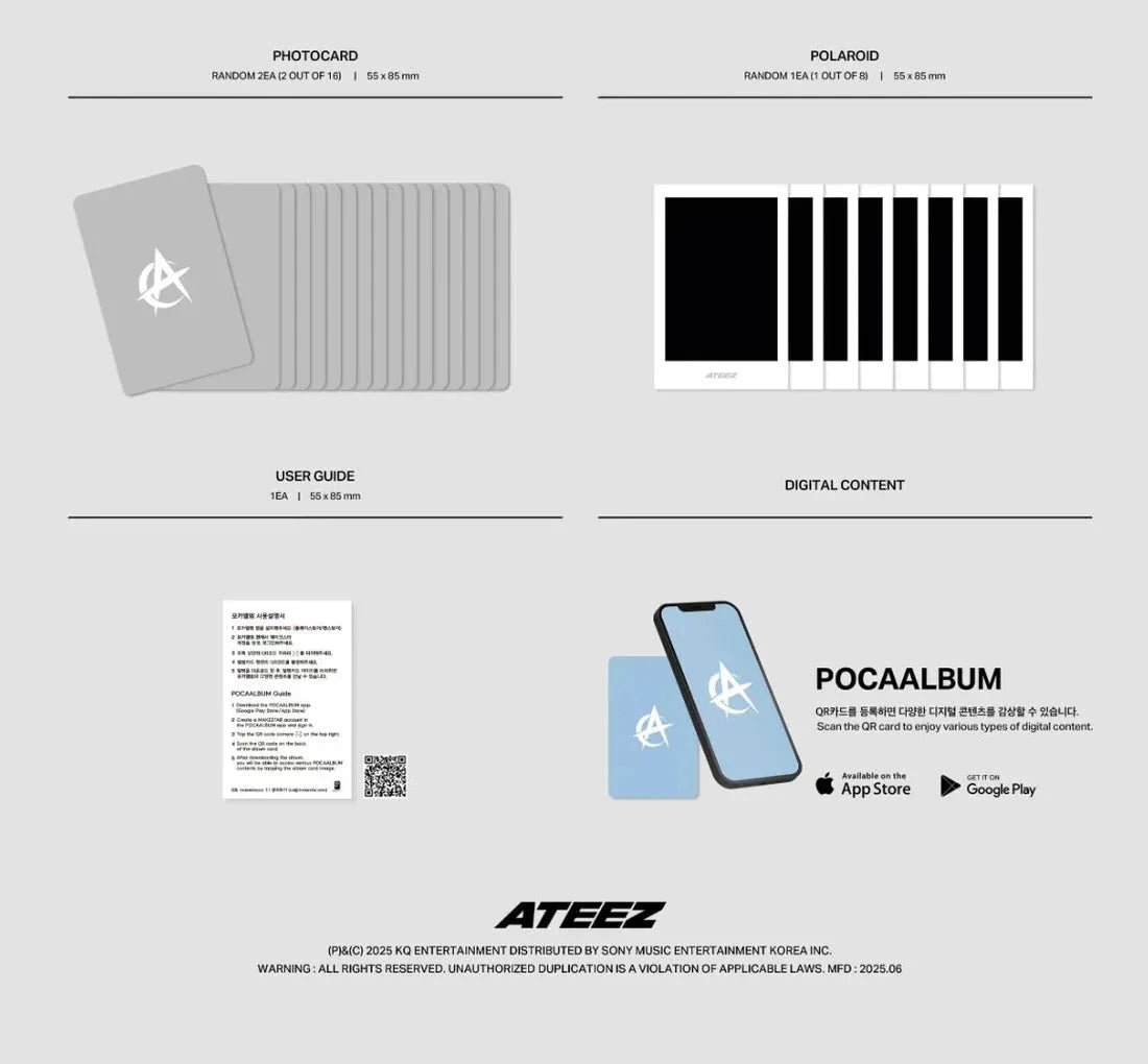 ATEEZ - GOLDEN HOUR : PART.3 (POCA ALBUM VER.) + DEAR MY MUSE Gift Nolae