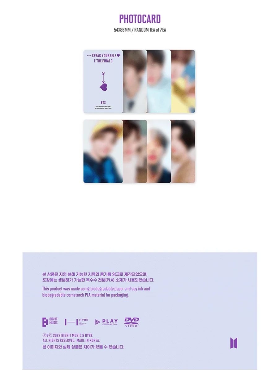 BTS - LOVE YOURSELF SPEAK YOURSELF THE FINAL + 2025 FESTA GIFT Nolae