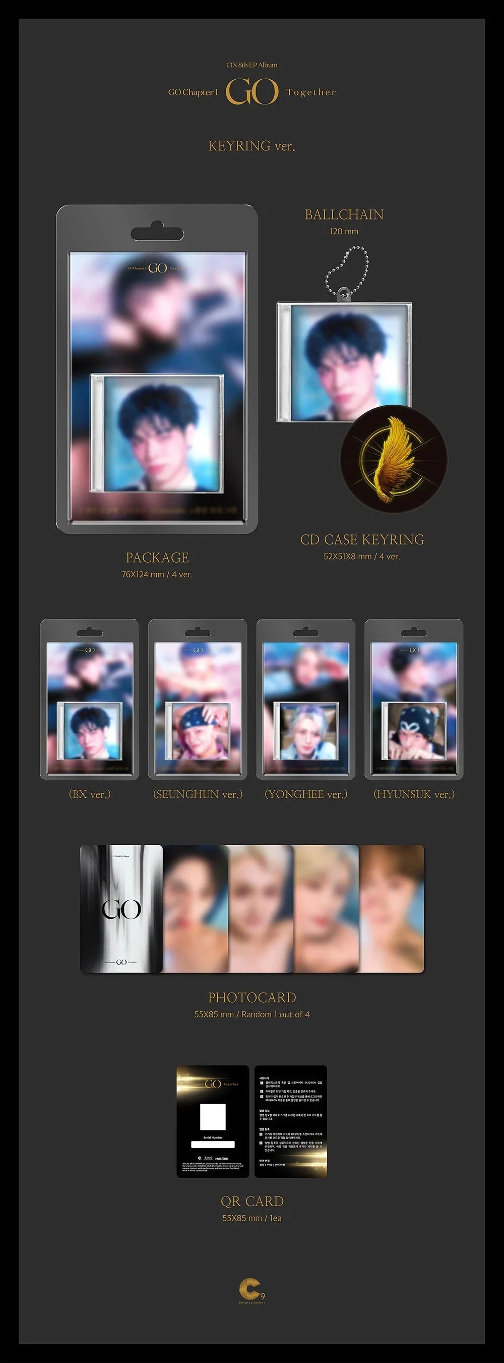 CIX - GO CHAPTER 1 : GO TOGETHER (KEYRING VER) Nolae
