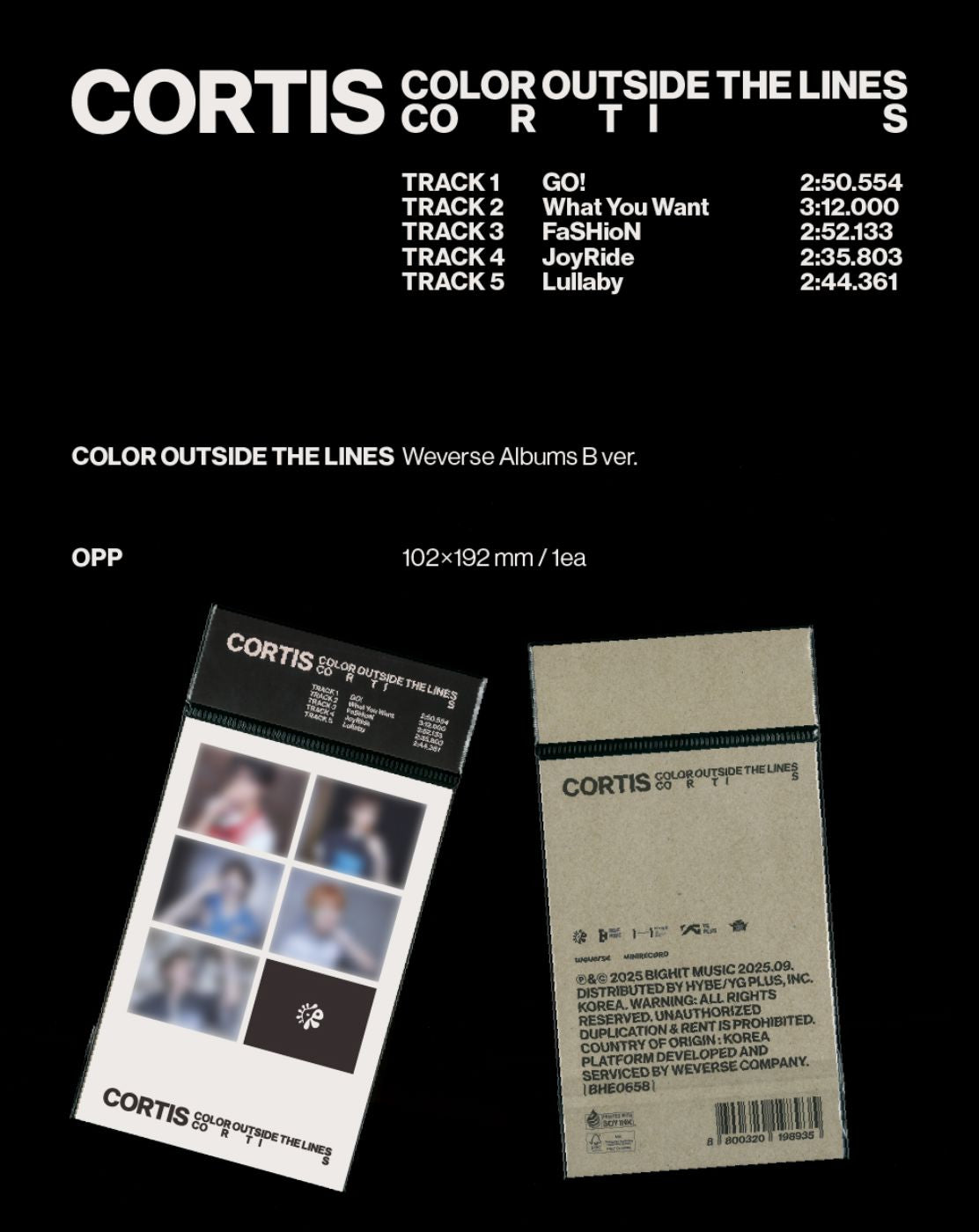 CORTIS - COLOR OUTSIDE THE LINES (WEVERSE ALBUMS VER.) Nolae