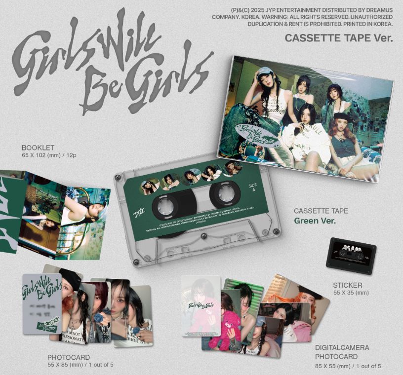 ITZY - GIRLS WILL BE GIRLS (CASSETTE TAPE VER.) + Soundwave Gift Nolae