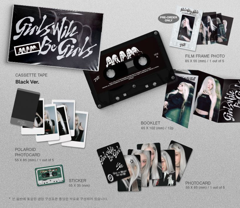 ITZY - GIRLS WILL BE GIRLS (CASSETTE TAPE VER.) + Soundwave Gift Nolae