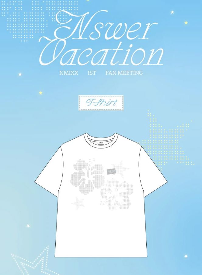 NMIXX - T-SHIRT (1ST FAN MEETING 'NSWER VACATION' OFFICIAL MD) Nolae
