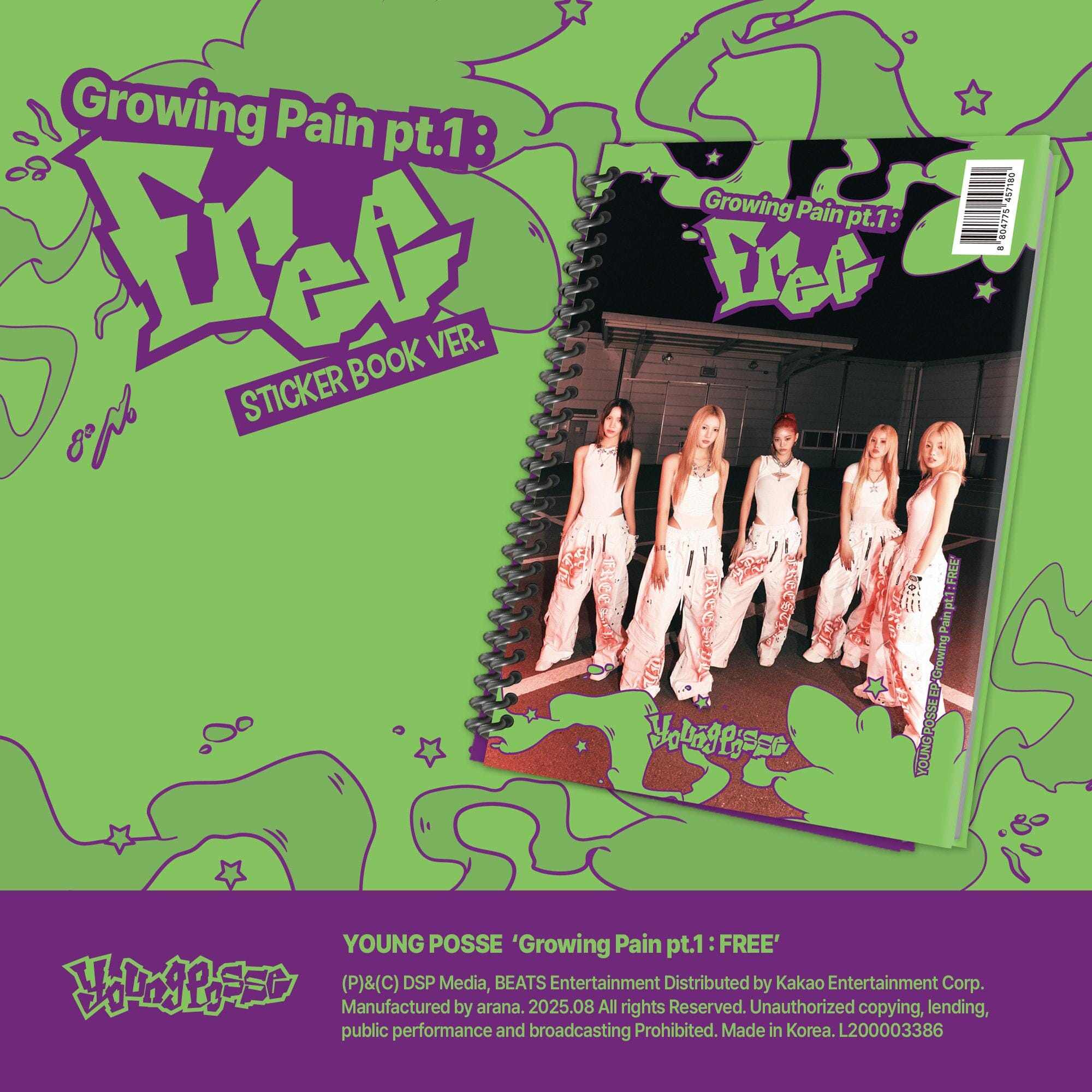 YOUNG POSSE - GROWING PAIN PT.1 : FREE (STICKER BOOK VER.) Nolae