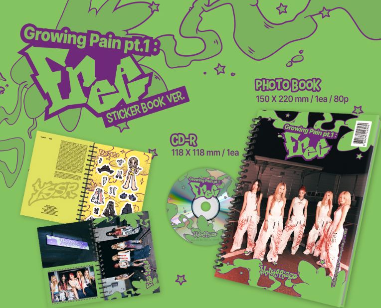 YOUNG POSSE - GROWING PAIN PT.1 : FREE (STICKER BOOK VER.) Nolae