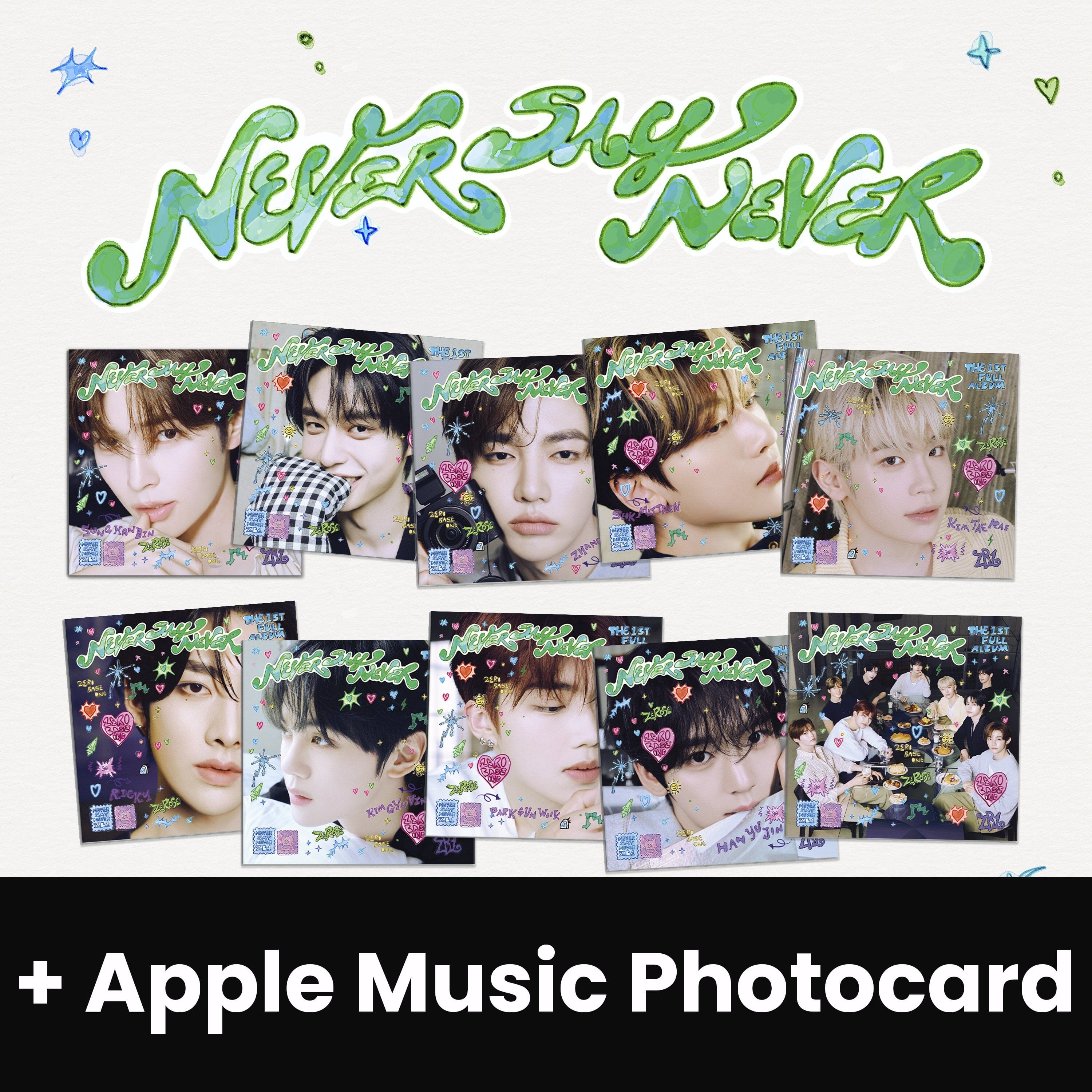 ZB1 - NEVER SAY NEVER (DIGIPACK VER.) + Apple Music Photocard Nolae